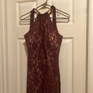 B. Darlin Lacey Red Gown Prom Dress